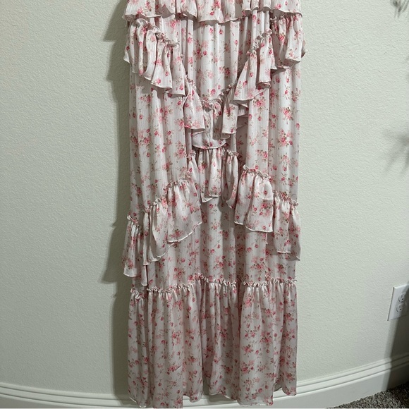 NWT ANTONIO MELANI Catalina Square Neck Crinkled Chiffon Sleeveless Maxi Dress - Picture 9 of 14